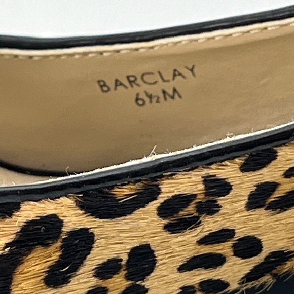 Ellen Tracy Cheetah print leather Wedge slides.  SZ: 6.5. - Picture 6 of 10